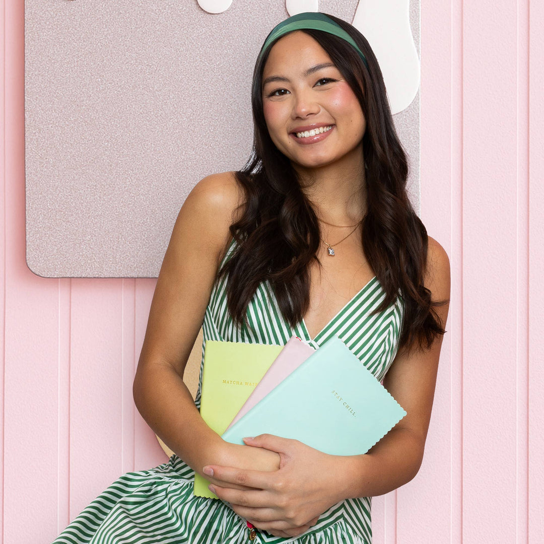 Journal-Mint Chip A5 Spumoni Swirls Scalloped