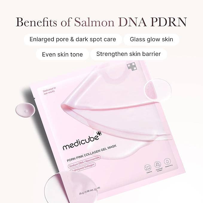 Medicube Sheet Mask-Salmon DNA PDRN Pink Collagen Jelly Gel Overnight Single Mask