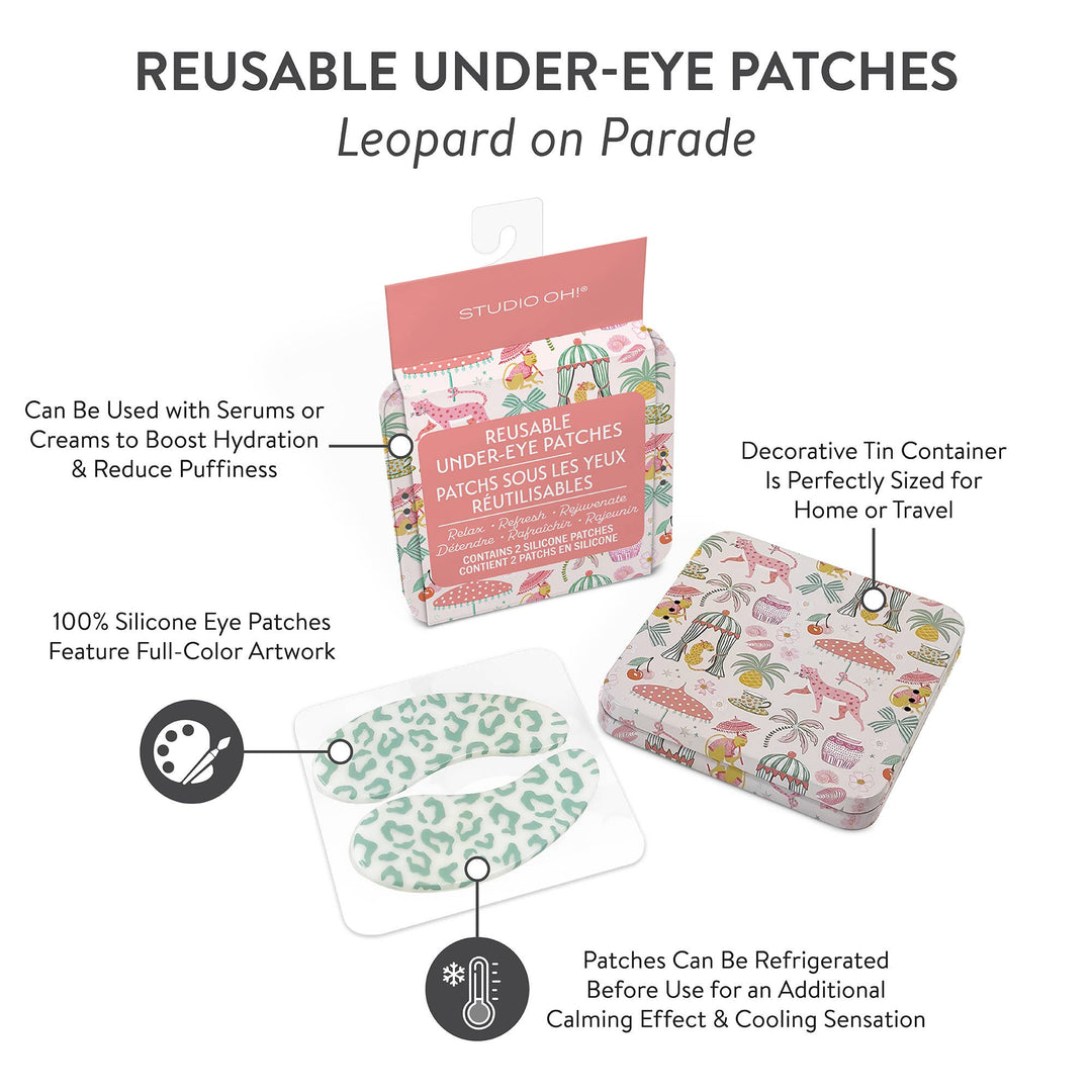 Reusable Under Eye Patches-Leopard on Parade
