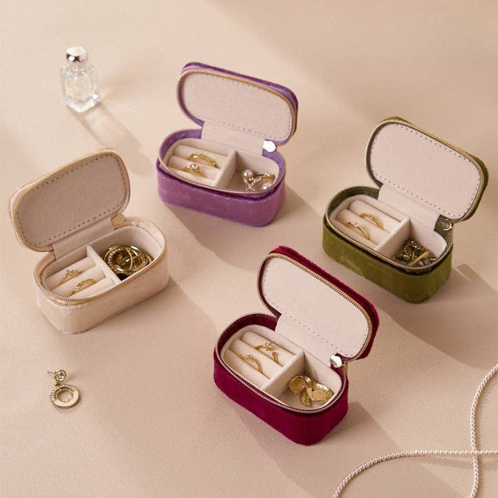 Travel Mini Velvet Jewelry Organizer Box
