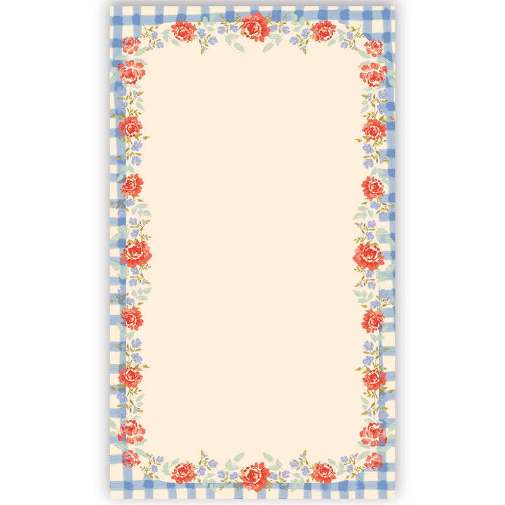 Large Notepad-Floral Gingham