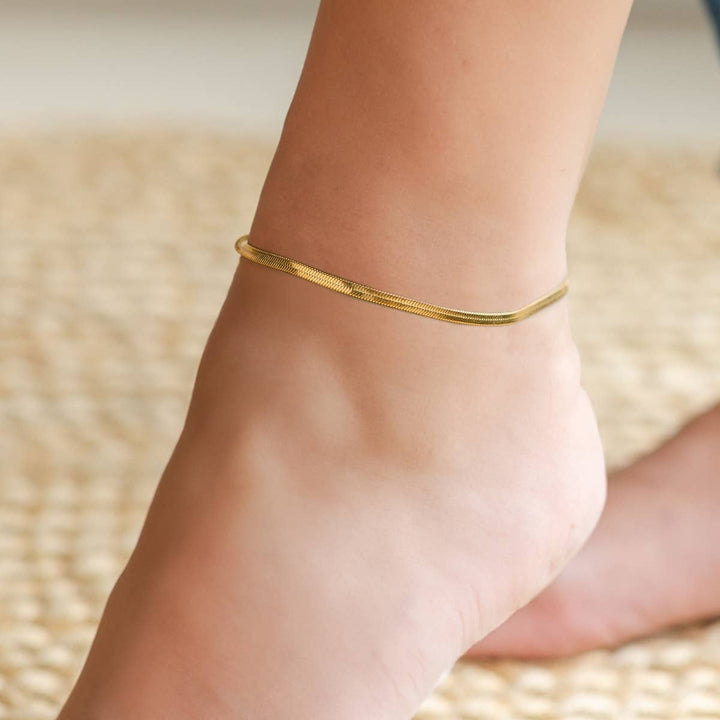 Anklet-Water Resistant Snake Chain