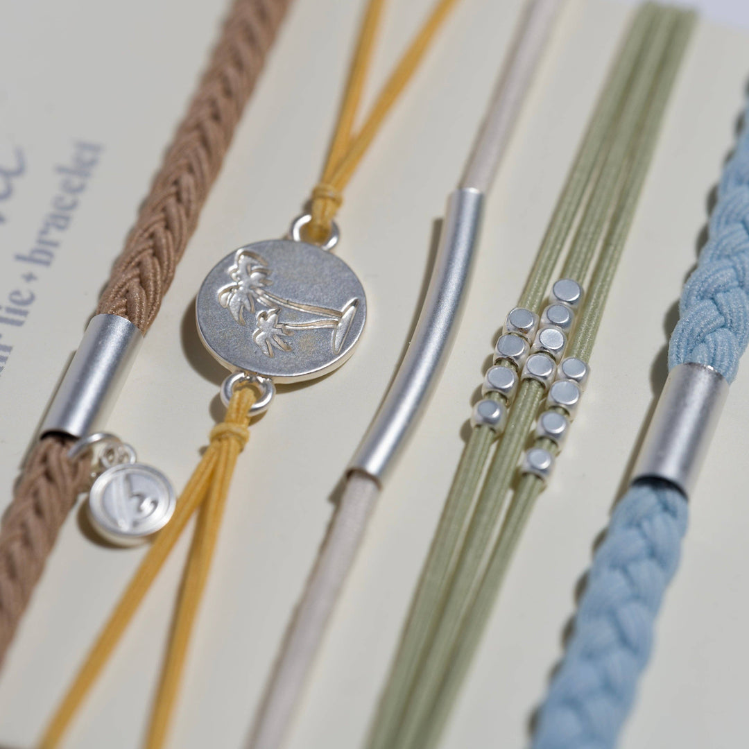 Hair Tie Bracelets-Grow Palm Tree