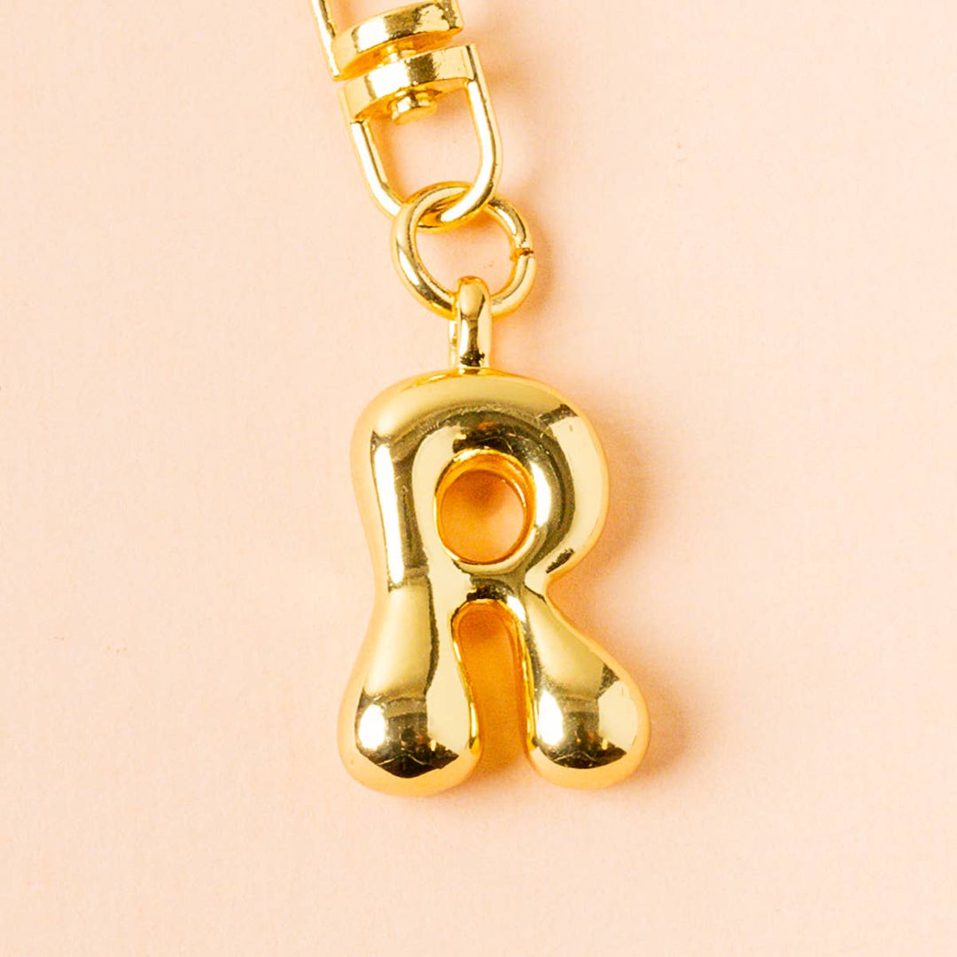 Bubble Letter Keychain Bag Charm–R