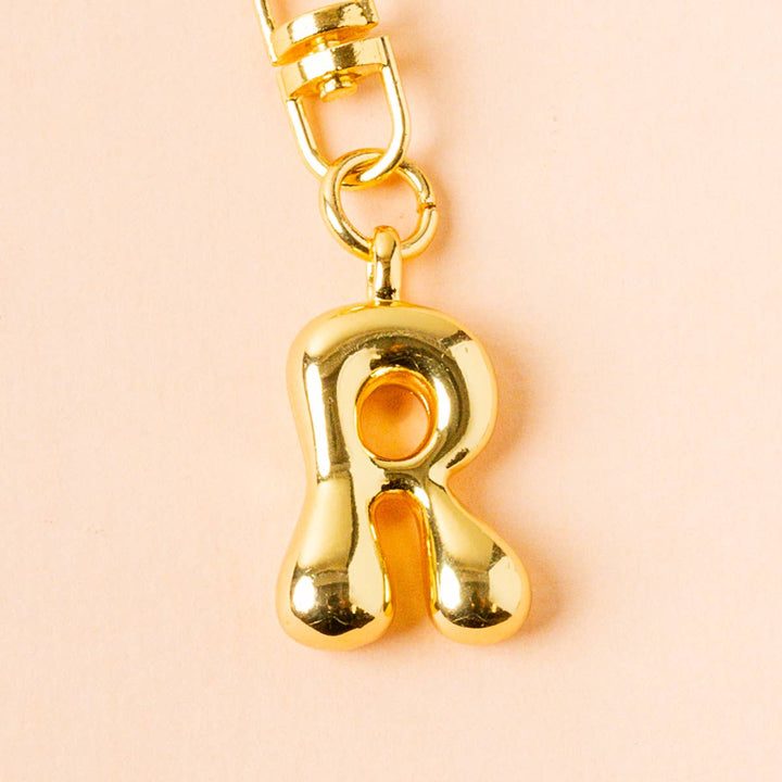 Bubble Letter Keychain Bag Charm–R