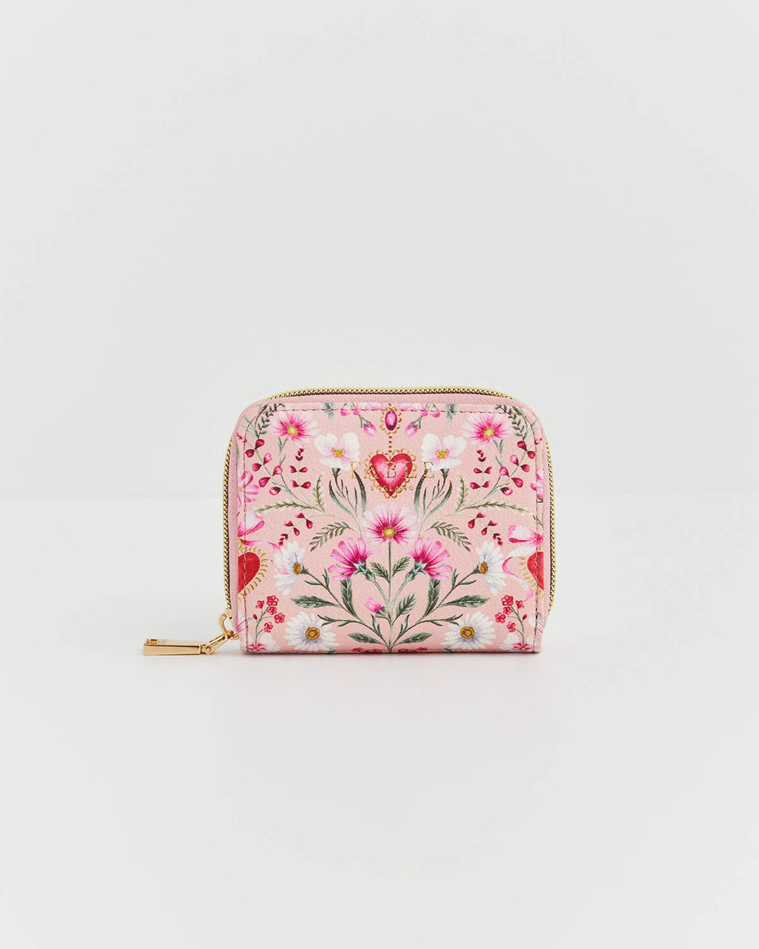 Floral Heart Pink Purse
