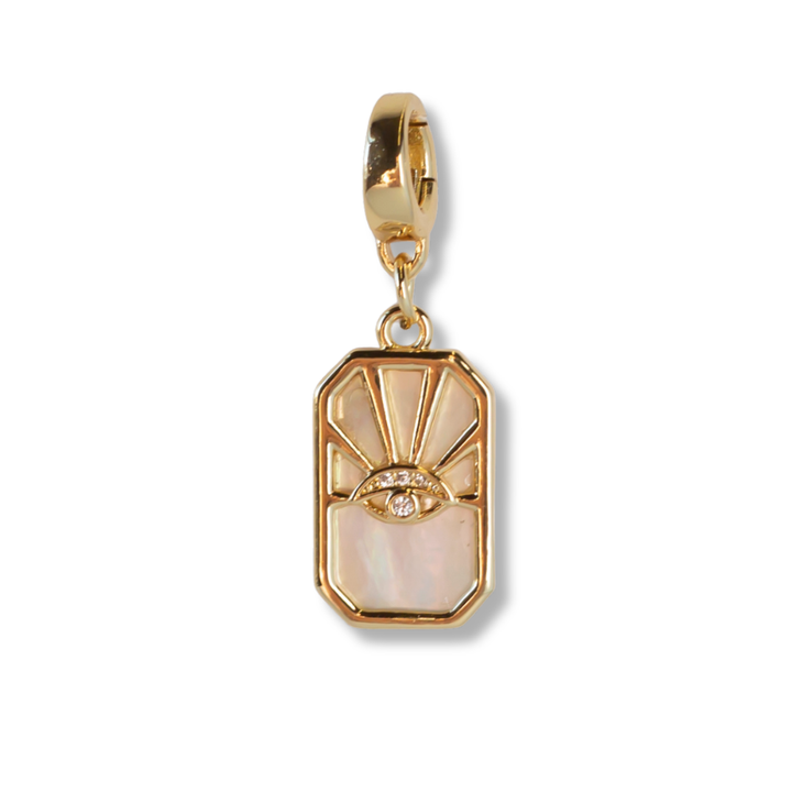 Gold Charm-Eye/Mother of Pearl