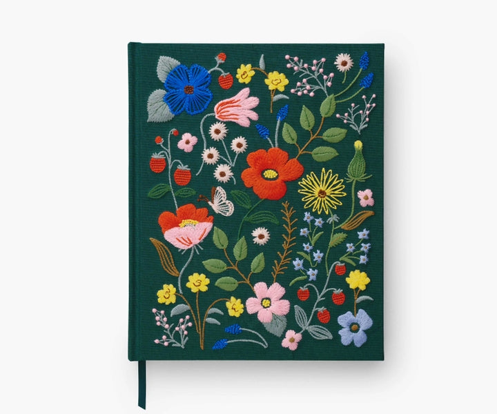 Embroidered Fabric Sketchbook-Strawberry Fields